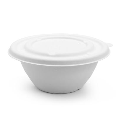 China Traditional Customizable 1000ML Bowl With Lid Compostable Tableware Sets Food Packaging Bagasse Biodegradable Bamboo Pulp for sale