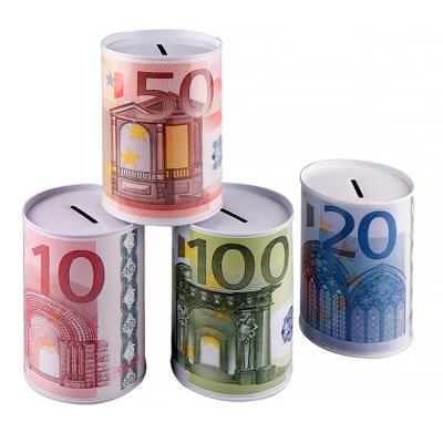 China 2021 Custom Money Saving Box Adults Metal Tinplate Money Jar Coin Cylinder Eco-friendly Material Hot Sale Products for sale