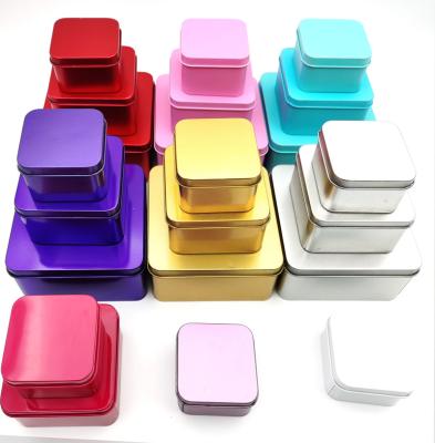 China Recyclable Custom Gifts Square Stain Popular Tinplate Packaging Boxes Jewelry Candy Storage Boxes for sale