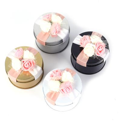 China 2021 Hot Sale Low Price Recyclable Tinplate Packaging Round Jewelry Boxes Boxes Wedding Candy Gifts Boxes for sale