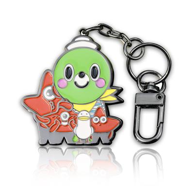 China Wholesale high quality manufacturer custom key chain custom logo china cute enamel enterprise metal alloy key chain for sale