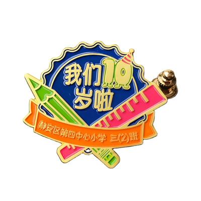 China wholesale high quality soft enamel club brooch pin custom 3D lion metal badge for sale