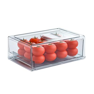 China Viable plastic refrigerator storage transparent kitchen container storage box for sale