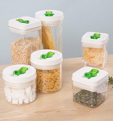 China Freshness Preservation Transparent Kitchen Food Storage Jar Food Organizer Bins Airtight Kitchen Food Storage Container for sale