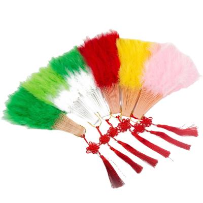 China Wholesale Classic Dancing Turkey Feather Fan Wedding Occasion Feather Fan For Decorative for sale