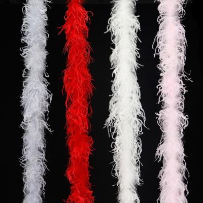 China Handwork Factory Directly Supplying Beautiful Curly Natural Ostrich Feather Boa Feather for sale