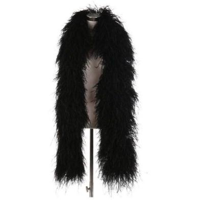 China 2021 New Arrival ZA Ehfeather Plumage Ostrich Feather Dyed Black Ostrich Feather Boa for sale