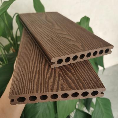 China EUROPEAN Wpc Decking Wood Grain 3D Plastic Composite Wood Deck Outdoor Garden Flooring for sale