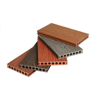 China EUROPEAN WPC 3D Embossed Flooring Anti Slip Plastic Wood Fiberboard Planks Composite Decking Outdoor Garden Flooring Deck for sale