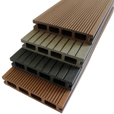 China ECO-Friendly+fireproof+waterproof Wood Plastic Composite Decking WPC Outdoor Garden Flooring Decking for sale