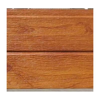 China Modern PU Sandwich Panel Wood Grain Exterior Decorative Wall Panel 16mm Thick For Prefab House for sale