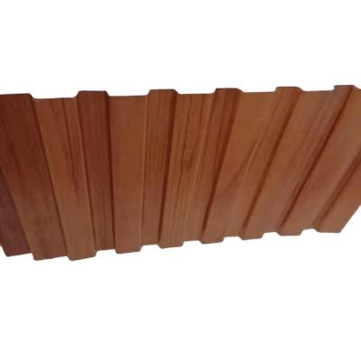 China Modern Fluted Wood Grain Polyurethane Wall Sandwich Panel for sale