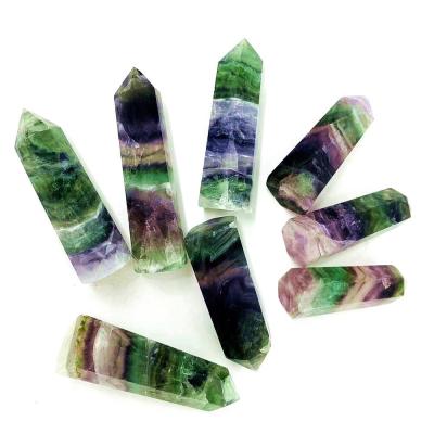 China Wholesale Natural Quartz Crystal Obelisk Rainbow Fluorite Point of Magic Wands from China Crystal Points Feng Shui Gemstone for Healing for sale