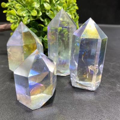 China New Products Crystal Points Gemstone Wands Natural Rainbow Angel Aura Crystal Tower Points For Healing from China for sale