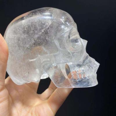 China China High Quality Natural Folk Crafts Crystal Clear Quartz Skull Healing Gemstone Crystal for Decoration for sale