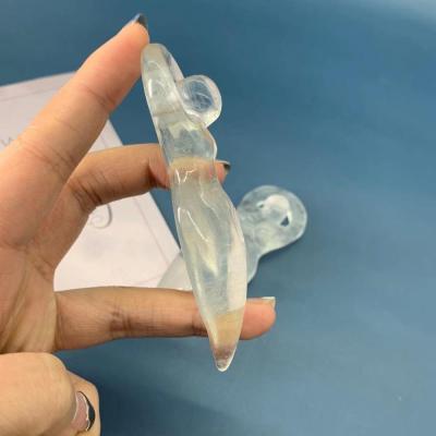 China China hand carved quartz craft crystal healing natural clear goddness lovely cute animal fishes for decoration for sale