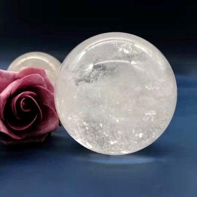 China Natural Polished White Crystal Clear Sphere China Quartz Crystal Ball Globe For Wedding Souvenirs Guests for sale