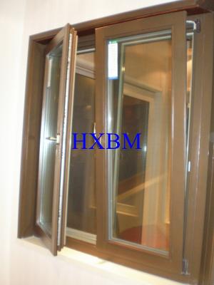 China Laminated glass Sound Proof Aluminium Clad Timber Windows 90mm Thickness For Apartments for sale