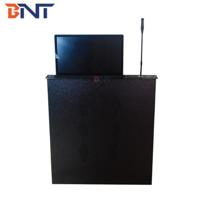 China Motorized Microphone Computer Screen Lifter With 15.6 Inch Retractable Lifting Screen for sale