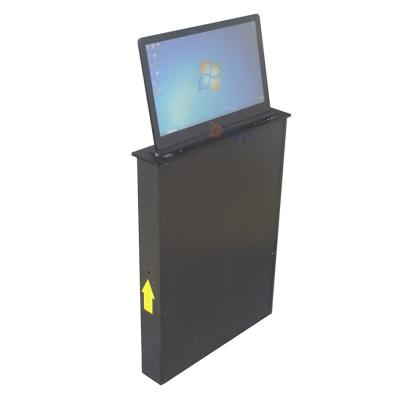 China Super Slim Pop Up Computer Monitor Lift With 18.5 Inch Motorized Screen for sale