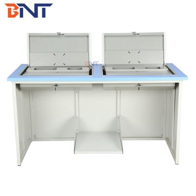 China Klantgerichte Flip Top Computer Desk For-Klaslokaal Van verschillende media/Conferentiezaal Te koop