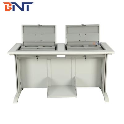 China Middelbare school/Student Beschikbare de Groef van PC van Double Computer Desk Te koop