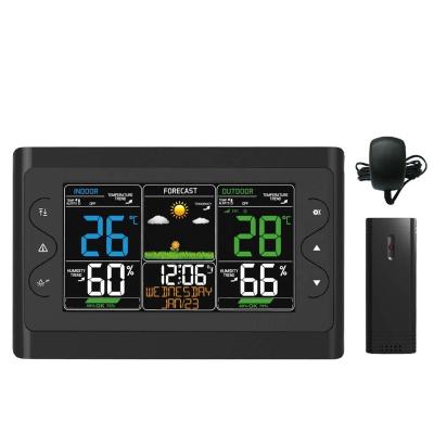 China Automatic color screen weather station with radio controlled EWT8280A-1 for sale