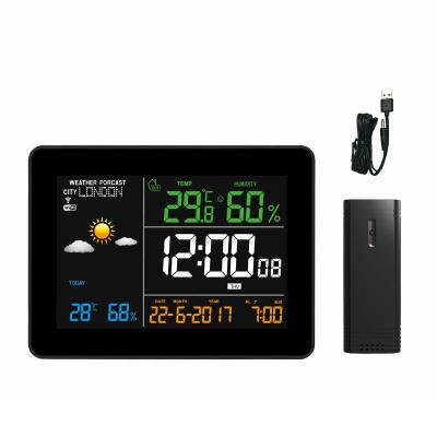 China Home/office/car/hotel wifi weather station with indoor and outdoor thermometer and hygrometer for sale