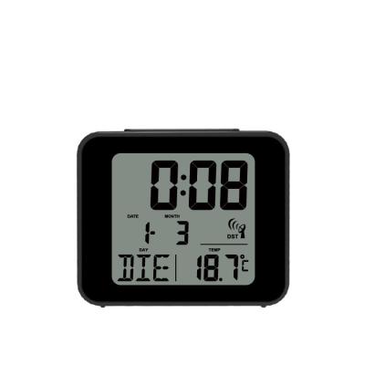 China Files Mini Alarm Desktop Digital Clock With Radio Controlled And Indoor Humidity for sale