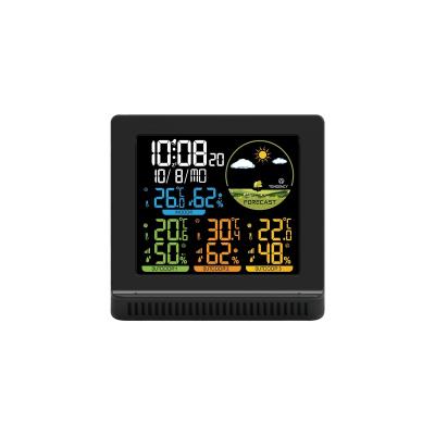 China Wireless Home/Office/Car/Hotel Weather Station with Three Sensors and Weather Forecast USB Charger Backlight Adjustments for sale