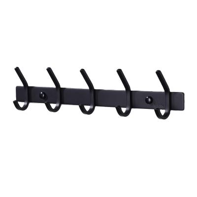 China 6 Hooks Stainless Steel Coat Hook Black Sustainable AND Clothing Hanger Coat Hook Rack for sale