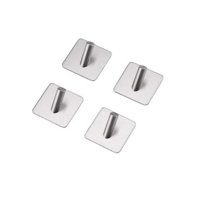 China Stainless Steel Viable Self Adhesive Hooks Sticky Hooks for Hanging on Wall, Door, Cabinet, Bathroom, Kitchen for sale