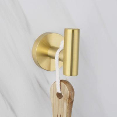 China Durable Heavy Duty Wall Mounted Bathroom Golden Coat Hook for sale