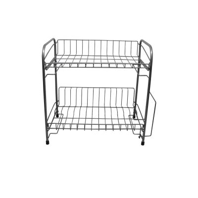 China Sustainable Kitchen Dish Drainer Rack Desktop Dish Rack Drying Metal Mesh for sale