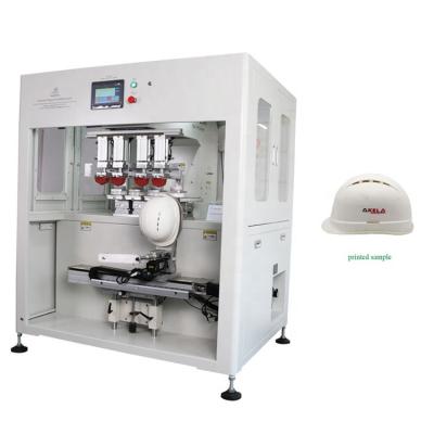 China Hard Hat 4 Color Servo Motor Hard Hat Plate Pad Printing Large Size Pad Machine for sale