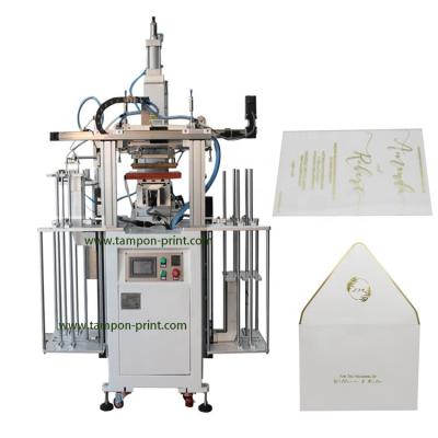 China Automatic Hotel Book Cover Acrylic Paper Gold Foil Card Hot Stamping Envelope Printing Machine for sale