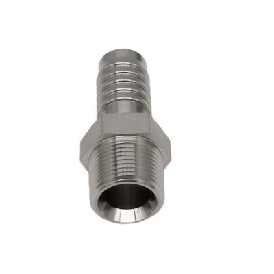 China Liquid Handling Manufacturer Supply 1/8-27 Thread Stainless Steel Male NPT Thread Fittings For Ptfe Hose for sale