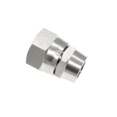 China SS304 316L Stainless Steel Inch 1-1/2 37 Degree Ss304 Female Swivel Weld On Jic Fitting For Metal Pipe for sale