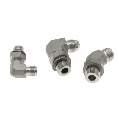 China Liquid Handling Manufacturer Wholesale Stainless Steel Jic and Sae Universal Adapter Elbow Fitting for sale