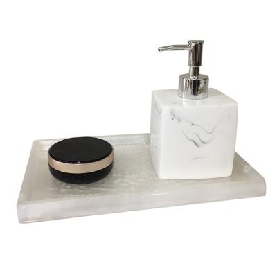 China Hotel Bathroom Organizer Tray Marble Tray Bathroom Organizer High End European Style Tray for sale