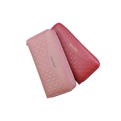 China Fashion Top Selling Women's Purses Waterproof Handbags Long Double Zipper Wallet for sale