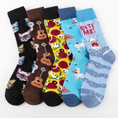 China Cotton Breathable Colorful Custom Cartoon Cute Animal Socks Men Socks Make Your Own Socks for sale