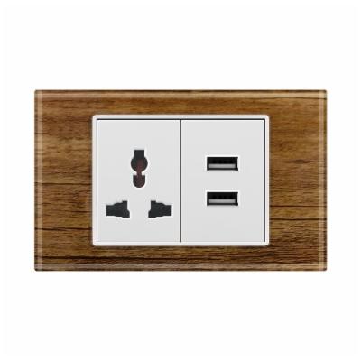 China 118 type residential/multi-purpose electric universal socket toma with 2 USB socket for any phone for sale