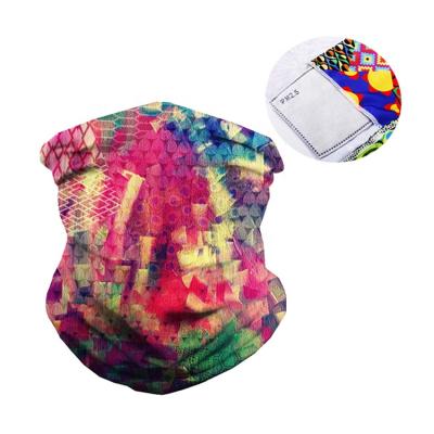 China Fashionable Digital Printing Polyester Tube Neck Quick Dry Cuff Seamless Bandana For Man for sale