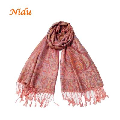 China Jacquard Wholesale Nepal Pashmina Scarf Large Muslim Head Ladies Shoulder Shawls for sale