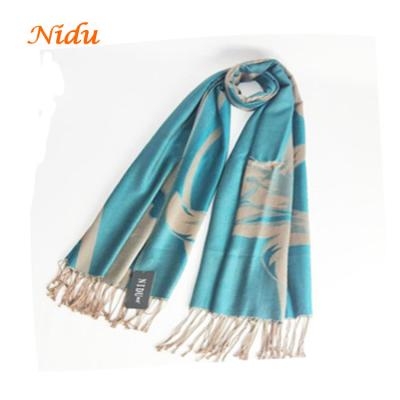 China Fashion Lily Squishy Design With Tassels Size 70*180cm Women Scarf Shawls for sale