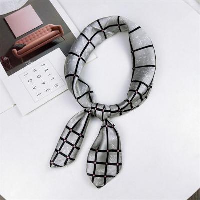 China Women's Fashion Square Neckerchief Neck Scarf Head Scarf Silk Feeling Square Satin Handkerchief Hair Wraps Neck Tie for sale