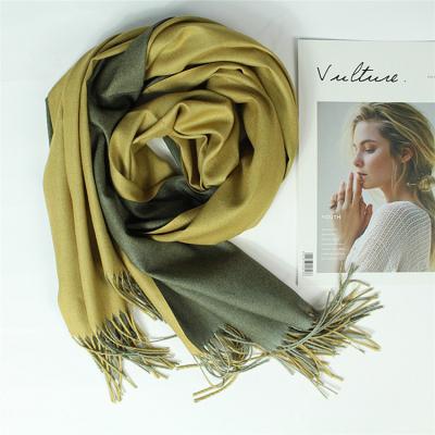 China Keep aside warm double fashion scarf winter solid color pashmina shawl acrylic cashmere wool single scarf for sale