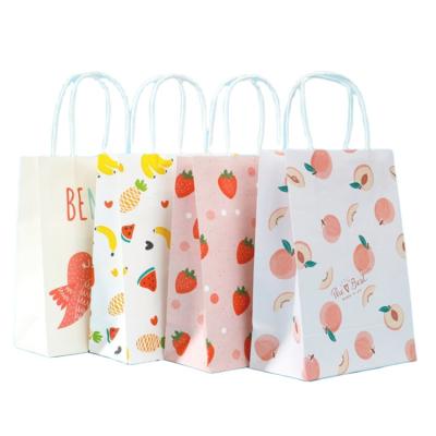 China Small Handled Kraft Gift Factory Eco Friendly Custom Printing Biodegradable Paper Bag for sale