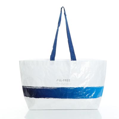 China Custom Reusable Grocery Shopping Bag 140gsm Eco Friendly Handled Shopping PP Woven Material for sale